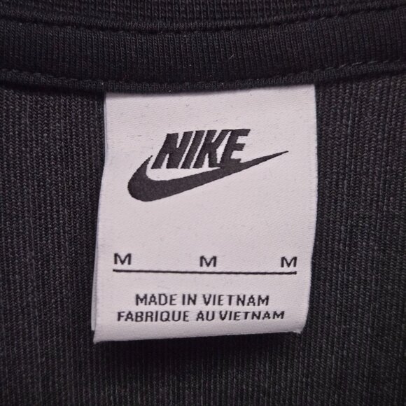 Nike Womens Black Ribbed Velour Cropped Pullover Quarter Zip Size M - Picture 5 of 9